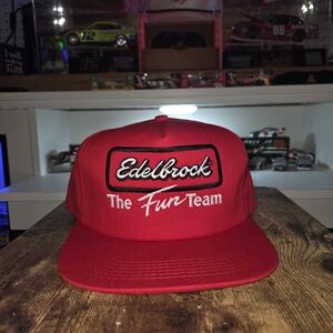 Edelbrock Red Snapback Hat